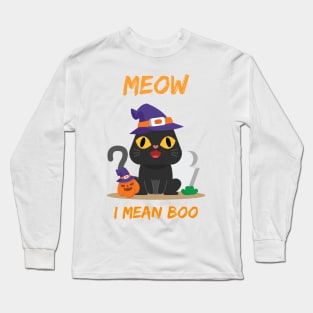 meow i mean boo Long Sleeve T-Shirt
